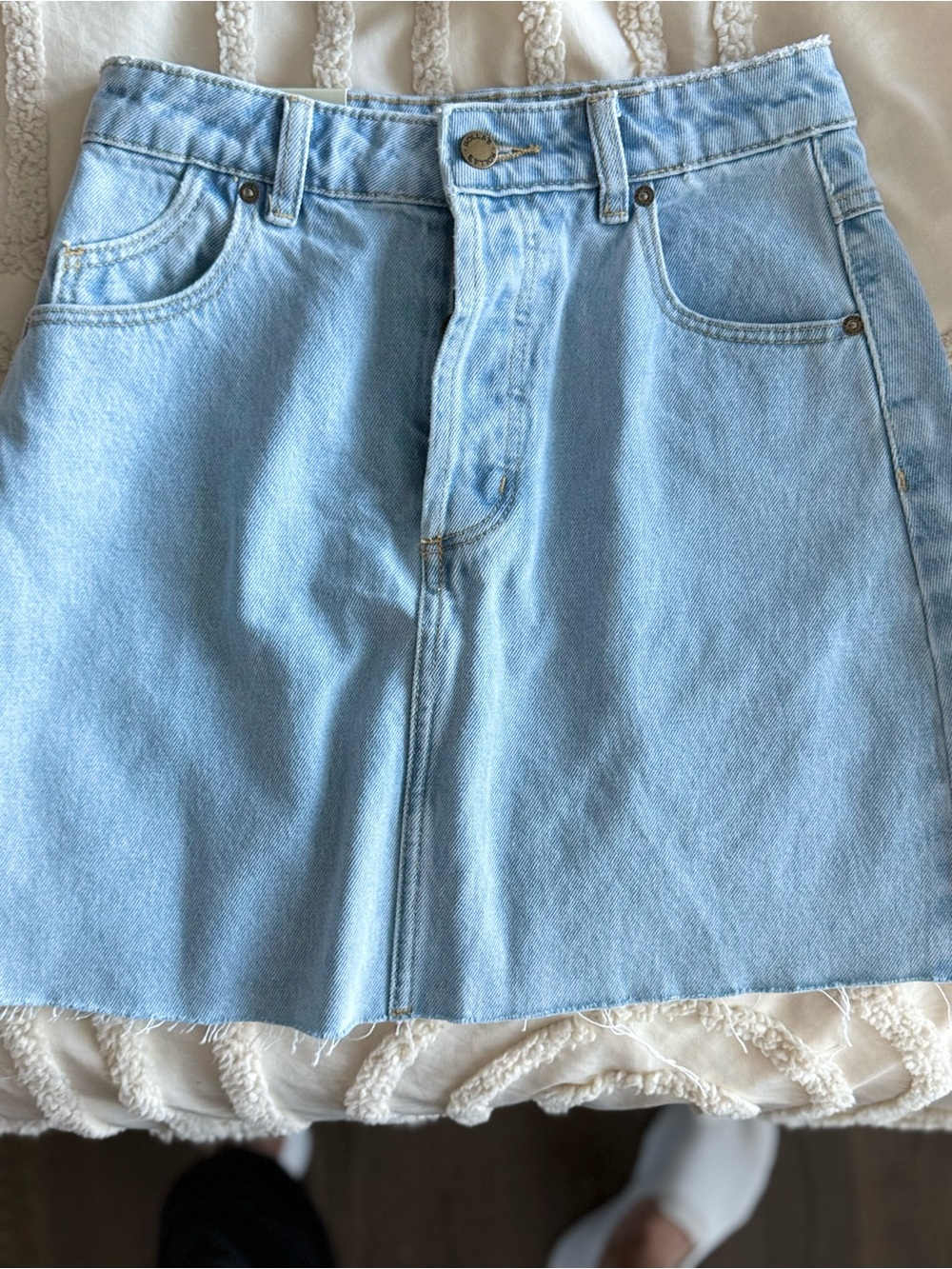 ROLLA'S Light Blue Denim A-Line Mini Skirt 
Size 25